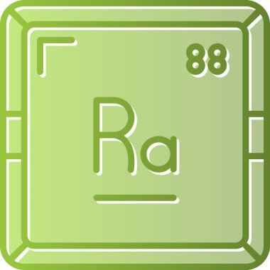 Radyum modern simgesinin vektör illüstrasyonu                      