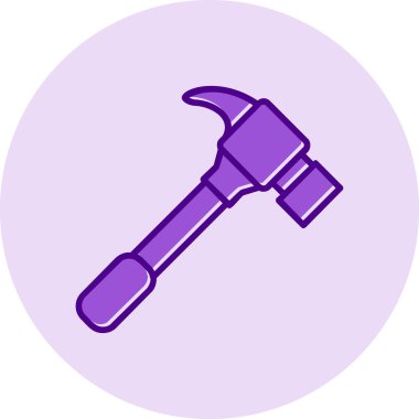 Çekiç ağı simgesi, basit vektör illüstrasyonu 