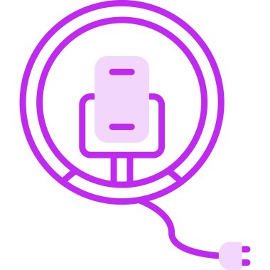 kablosuz şarj simgesi, vektör illüstrasyonu basit tasarım