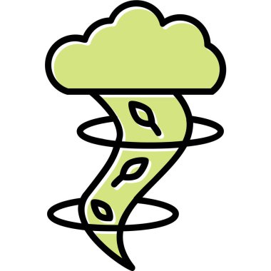 Tornado simgesi, vektör illüstrasyonu basit tasarım