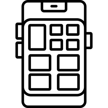 Mobil app simge vektör çizim     