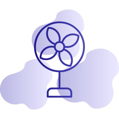 air fan simgesi, vektör illüstrasyonu basit tasarım