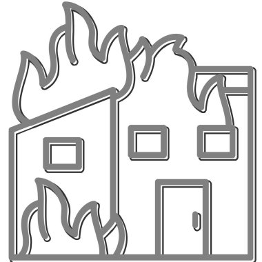 ateş Ağı simgesi basit illüstrasyon 