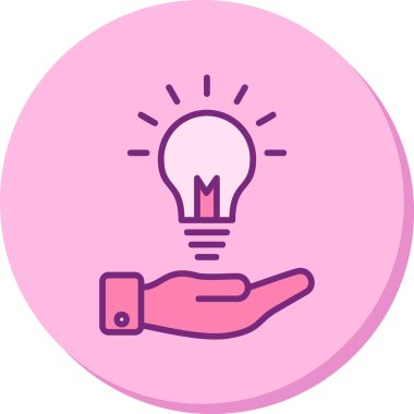 Fikir simgesinin vektör illüstrasyonu 