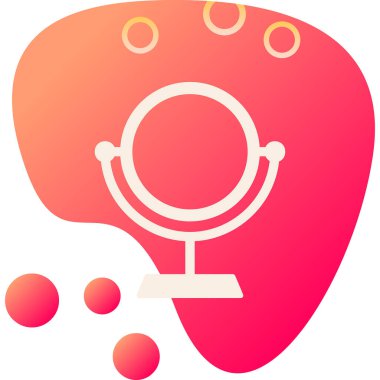 Ayna simgesinin vektör illüstrasyonu 