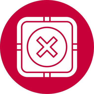 çapraz iptal simgesi, vektör illüstrasyonu 