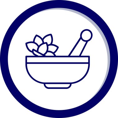 Havan ve tokmak simgeleri, web basit illüstrasyon