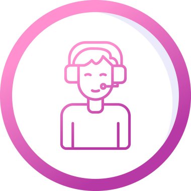 çağrı merkezi operatör simgesi illüstrasyonu 