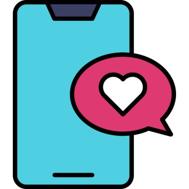 mobil sohbet simgesi, vektör illüstrasyon tasarımı