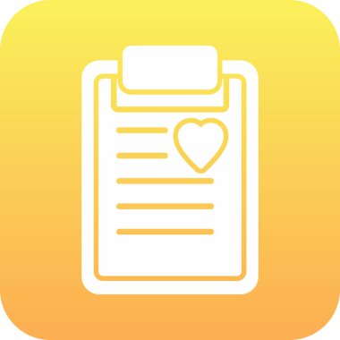 sağlık raporu simgesi vektör illüstrasyon 