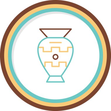 Antik Jar simgesinin vektör illüstrasyonu      