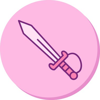 kılıç simgesi, vektör illüstrasyonu basit tasarım