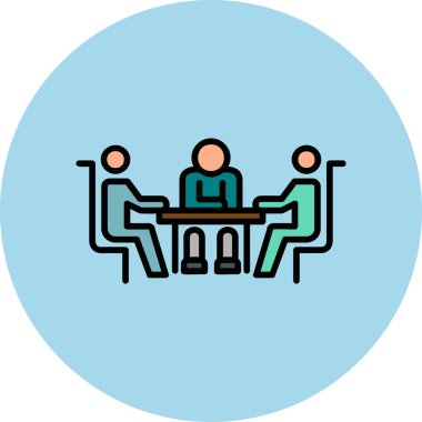 toplantı web simgesi vektör illüstrasyonu 