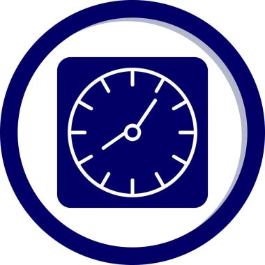 Duvar saati. Web simgesi basit illüstrasyon