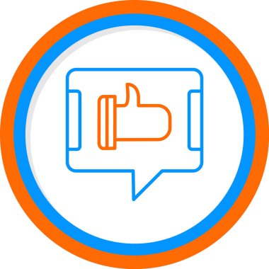 Başparmağını kaldır. Web simgesi basit illüstrasyon 