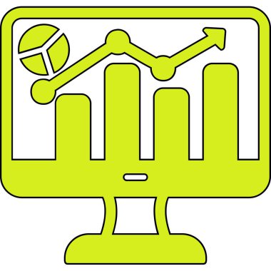 iş veri analiz simgesi vektör illüstrasyonu