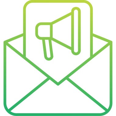 e-posta pazarlama simgesi, vektör illüstrasyonu basit tasarım