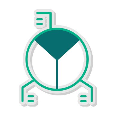 Pasta çizelgesi simgesi, vektör illüstrasyonu 