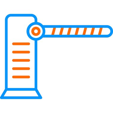 Güvenlik Kapısı Web Simgesi. Basit Vektör İllüstrasyonu