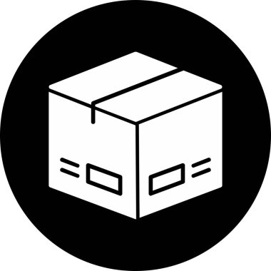 Paket, dağıtım simgesi vektör illüstrasyonu 