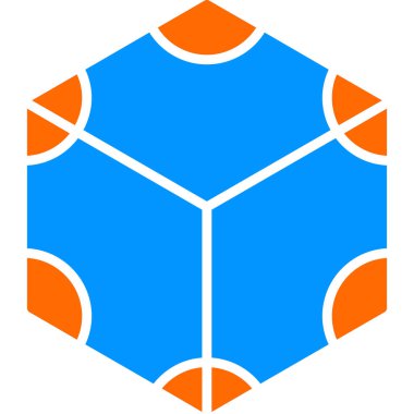 trapezyum prizma simgesi, vektör illüstrasyonu