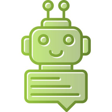 Chatbot. Web simgesi basit illüstrasyon       