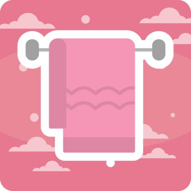 Havlu ağ simgesi, vektör illüstrasyonu 