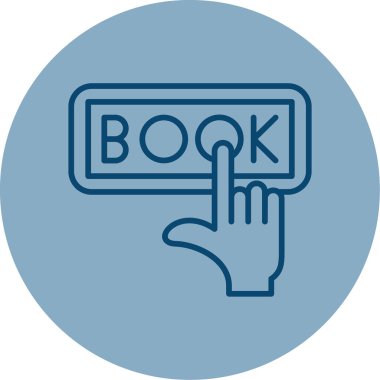 Yer ayırtıyorum. Web simgesi basit illüstrasyon                 