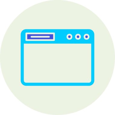 Tarayıcı. Web simgesi vektör illüstrasyonu