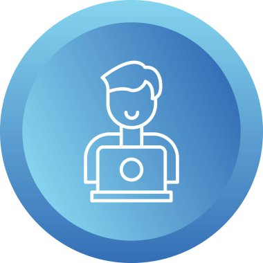 Yazılım Mühendisi Web simgesi vektör çizimi