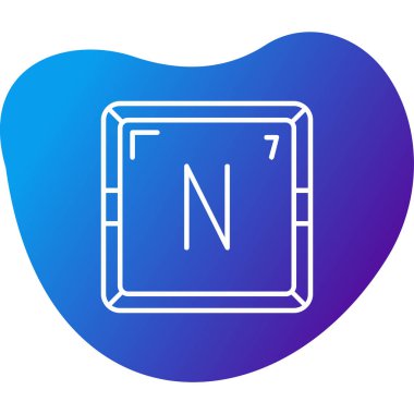Nitrojen modern simgesinin vektör çizimi                      
