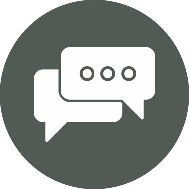 Sohbet baloncukları simgesi, vektör illüstrasyonu basit tasarım