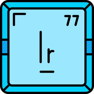 İridyum modern simgesinin vektör illüstrasyonu                      