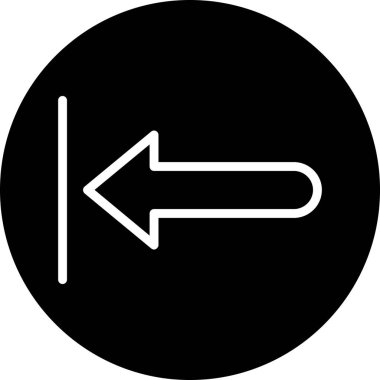 Sol ok simge vektör çizim        