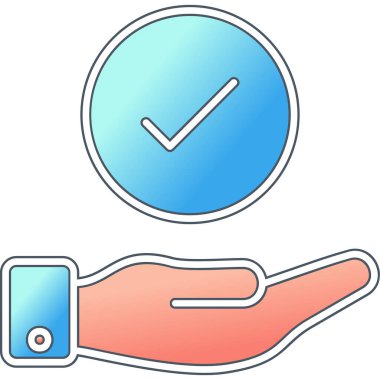 Yapılan İş simgesinin vektör illüstrasyonu