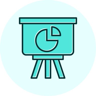 Pasta çizelgesi simgesi, vektör illüstrasyonu 