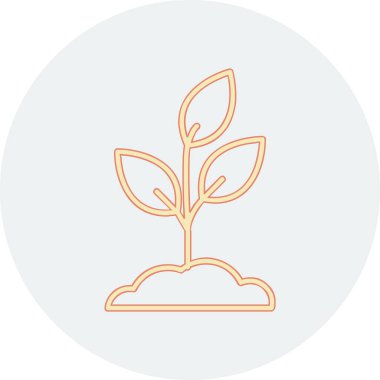 Bitki. Web simgesi basit illüstrasyon 