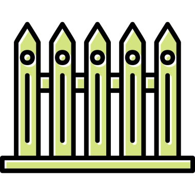 çit web simgesi, vektör çizim