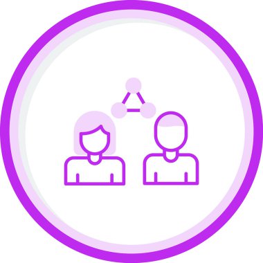 bir grup insan, konsept simgesini paylaşıyor.