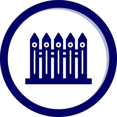 çit web simgesi, vektör çizim