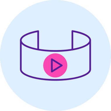 çalma düğmesi simgesi, vektör illüstrasyonu 