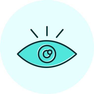 Göz. Web simgesi basit illüstrasyon 