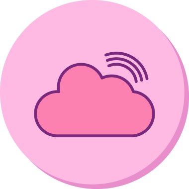 Rss Bulut simgesi, vektör illüstrasyonu basit tasarım