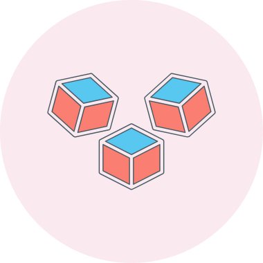 küp web simgesi basit tasarım 