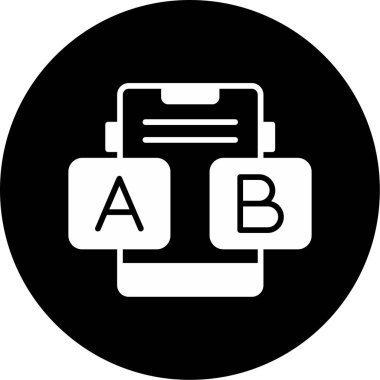 Modern test simgesinin vektör illüstrasyonu 