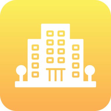 Office Building web simgesi, vektör illüstrasyonu