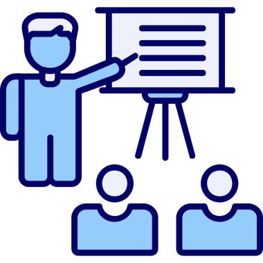 personel eğitim simgesi, vektör illüstrasyonu basit tasarım