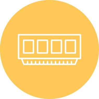 bilgisayar bellek simgesi, vektör illüstrasyonu basit tasarım