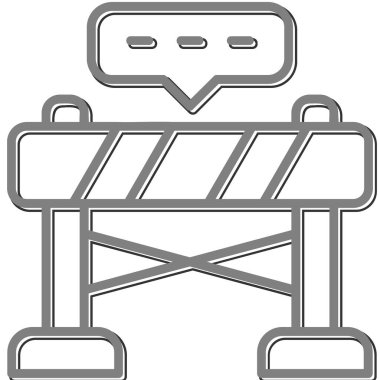 Trafik Bariyeri vektör tasarım şablonu        