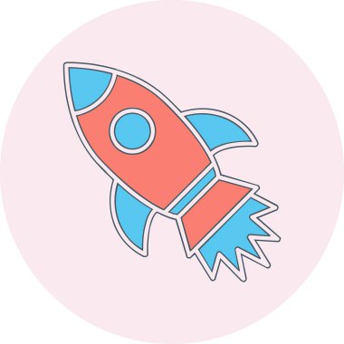 İzole edilmiş arkaplanda roket ağ simgesi